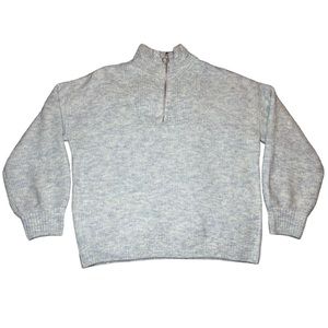 Nine West Quarter Zip Pullover Sweater MINT MARL Women's Size XL NWT MSRP$50